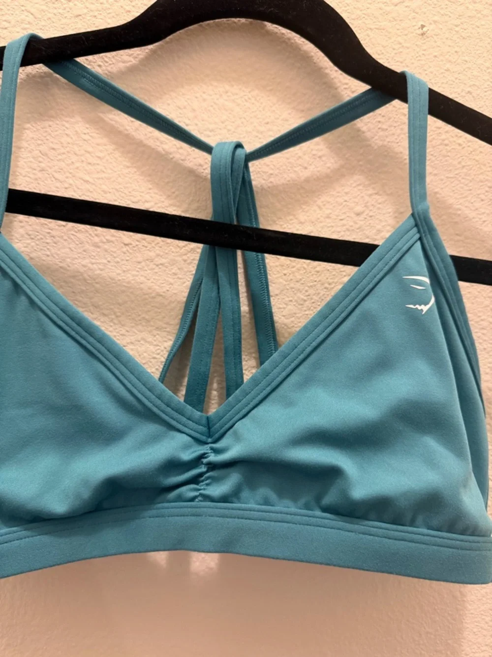 Gymshark Teal Minimal Sports Bra - Picture 3 of 5